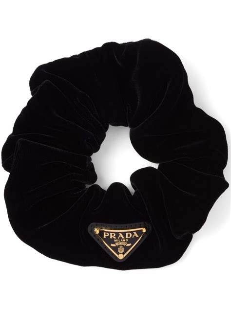 prada scrunchie price|Prada triangle scrunchie.